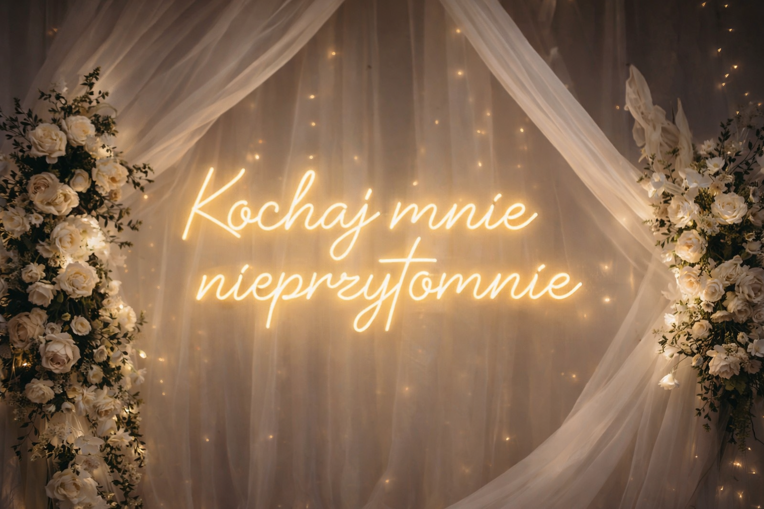 Neon weselny koochaj mnie nieprzytomnie